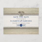 Carte Postale Faire-part Noeud à l'ancienne Mariage Plage Rustique Enregist (Devant)