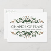 Carte Postale Faire-part noeud celtique | Changement de plan Mariage irland (Devant / Derrière)