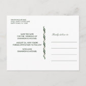 Carte Postale Faire-part noeud celtique | Shamrock Mariage irlandais (Dos)