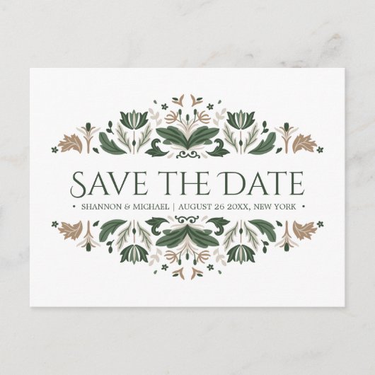 Carte Postale Faire-part noeud celtique | Shamrock Mariage irlandais (Devant)