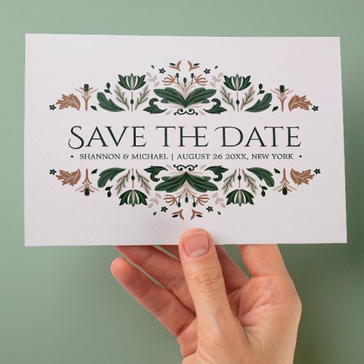 Carte Postale Faire-part noeud celtique | Shamrock Mariage irlandais