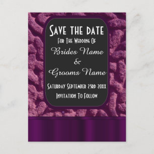 Carte Postale Faire-part Nœud celtique violet enregistrer la date