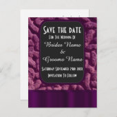 Carte Postale Faire-part Nœud celtique violet enregistrer la date (Devant / Derrière)