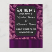 Carte Postale Faire-part Nœud celtique violet enregistrer la date (Devant)