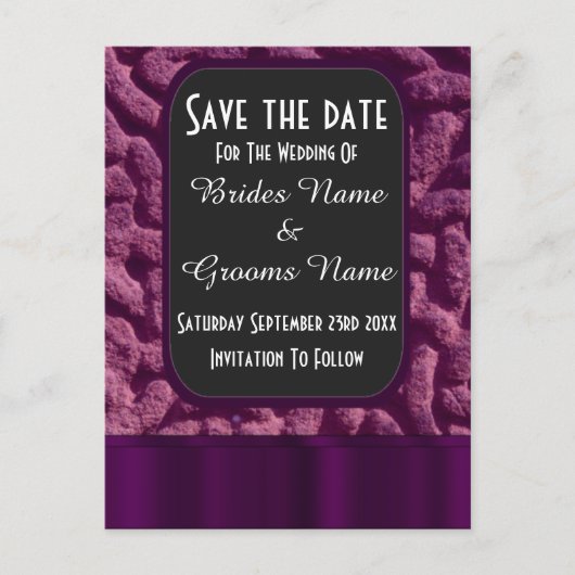 Carte Postale Faire-part Nœud celtique violet enregistrer la date (Devant)