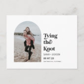 Carte Postale Faire-part Noeud moderne Photo arch Enregistrer la date (Devant)