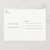 Carte Postale Faire-part Nœud Ruban Noir & Diamants Élégant Save the Date (Dos)