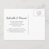 Carte Postale Faire-part Noir blanc Flocon de neige Mariage d'hiver Enregis (Dos)