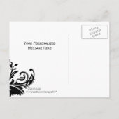 Carte Postale Faire-part Noir et rose chaud Contemporain Personnalisé Enreg (Dos)