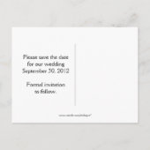 Carte Postale Faire-part Noir Rouge Argent Monogramme Damas Enregistrer La  (Dos)