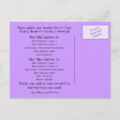 Carte Postale Faire-part Noix de coco dans le vent ; Changement d'adresse (Dos)