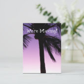 Carte Postale Faire-part Noix de coco dans le vent ; Changement d'adresse (Debout devant)