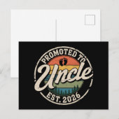 Carte Postale Faire-part Nommé Oncle Estimé 2026 Annonce de Grossesse  (Devant / Derrière)