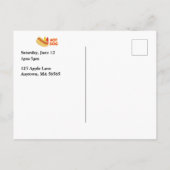 Carte Postale Faire-part Noms de l'hôte de la fête BBQ Hot Dog Condiments (Dos)