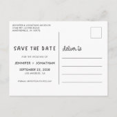 Carte Postale Faire-part Nos humains se marier photo de chien enregistrer l (Dos)