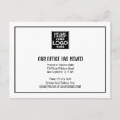 Carte Postale Faire-part Nos nouvelles informations d'adresse avec logo d'e (Devant)