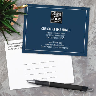 Carte Postale Faire-part Nos nouvelles informations d'adresse - Logo de l'e