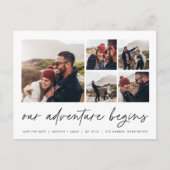 Carte Postale Faire-part Notre aventure commence | Multi Photo Enregistrer  (Devant)