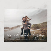 Carte Postale Faire-part Notre Aventure Commence | Photo Intégrale Enregist (Devant)