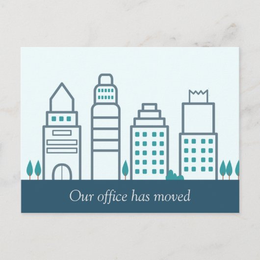 Carte Postale Faire-part Notre bureau a déménagé Nouvelle adresse pour entr (Devant)