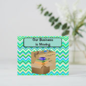 Carte Postale Faire-part Notre bureau déménage, Annonce professionnelle (Debout devant)