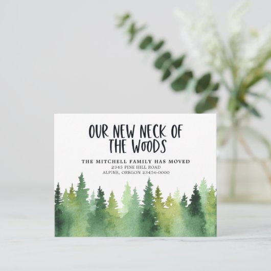 Carte Postale Faire-part Notre Nouveau coin des Pins en mouvement (Debout devant)