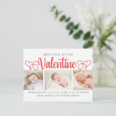 Carte Postale Faire-part Notre petit Valentine 3 Photo (Debout devant)