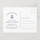 Carte Postale Faire-part Noueux | Économie nautique de la date (Dos)