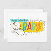 Carte Postale Faire-part Nous Allons Avoir Un Bébé (Devant / Derrière)