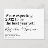 Carte Postale Faire-part Nous attendons Typographie Gras Grossesse Moderne (Devant)
