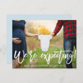 Carte Postale Faire-part Nous attendons un bébé ! (Devant / Derrière)