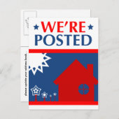 Carte Postale Faire-part nous avons affiché l'annonce : pop maison (Devant / Derrière)