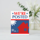 Carte Postale Faire-part nous avons affiché l'annonce : pop maison (Debout devant)