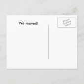 Carte Postale Faire-part Nous avons bougé ! (Dos)