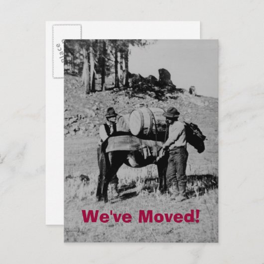 Carte Postale Faire-part Nous avons bougé ! (Devant / Derrière)