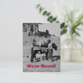 Carte Postale Faire-part Nous avons bougé ! (Debout devant)