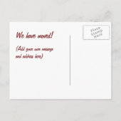 Carte Postale Faire-part Nous avons déménagé ! (Dos)
