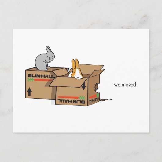 CARTE POSTALE FAIRE-PART NOUS AVONS DÉMÉNAGÉ (Devant)