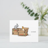 CARTE POSTALE FAIRE-PART NOUS AVONS DÉMÉNAGÉ (Debout devant)