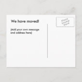 Carte Postale Faire-part Nous avons déménagé ! (Dos)