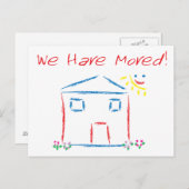 Carte Postale Faire-part Nous Avons Déménagé (Devant / Derrière)