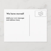 Carte Postale Faire-part Nous Avons Déménagé ! (Dos)
