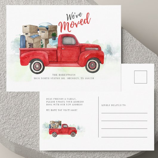 Carte Postale Faire-part Nous avons déménagé Annonce de changement d'adress