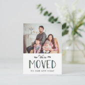 Carte Postale Faire-part Nous avons déménagé | Annonce de déménagement (Debout devant)