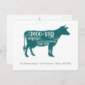 Carte Postale Faire-part Nous avons déménagé | Annonce de déménagement drôl (Devant / Derrière)