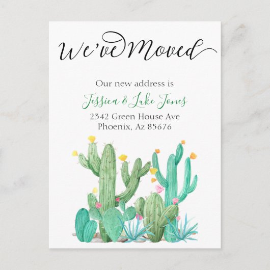 Carte Postale Faire-part Nous avons déménagé Annonce de nouvelle adresse Ma (Devant)