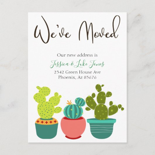 Carte Postale Faire-part Nous avons déménagé Annonce de nouvelle adresse Ma (Devant)