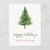 Carte Postale Faire-part Nous avons déménagé, arbre de Noël (Devant)