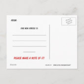 Carte Postale Faire-part Nous avons déménagé Avis de déménagement (Dos)