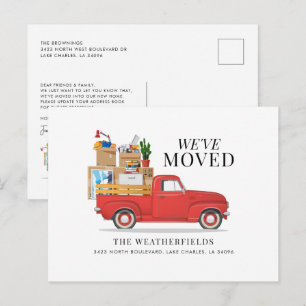 Carte Postale Faire-part Nous avons déménagé avis de nouvelle adresse moder